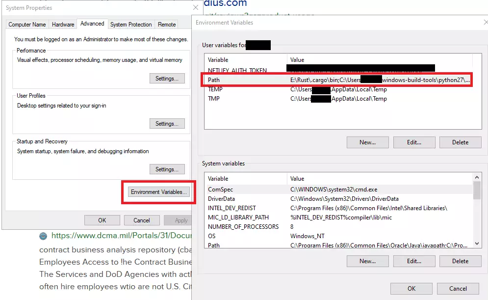 User defined paths window