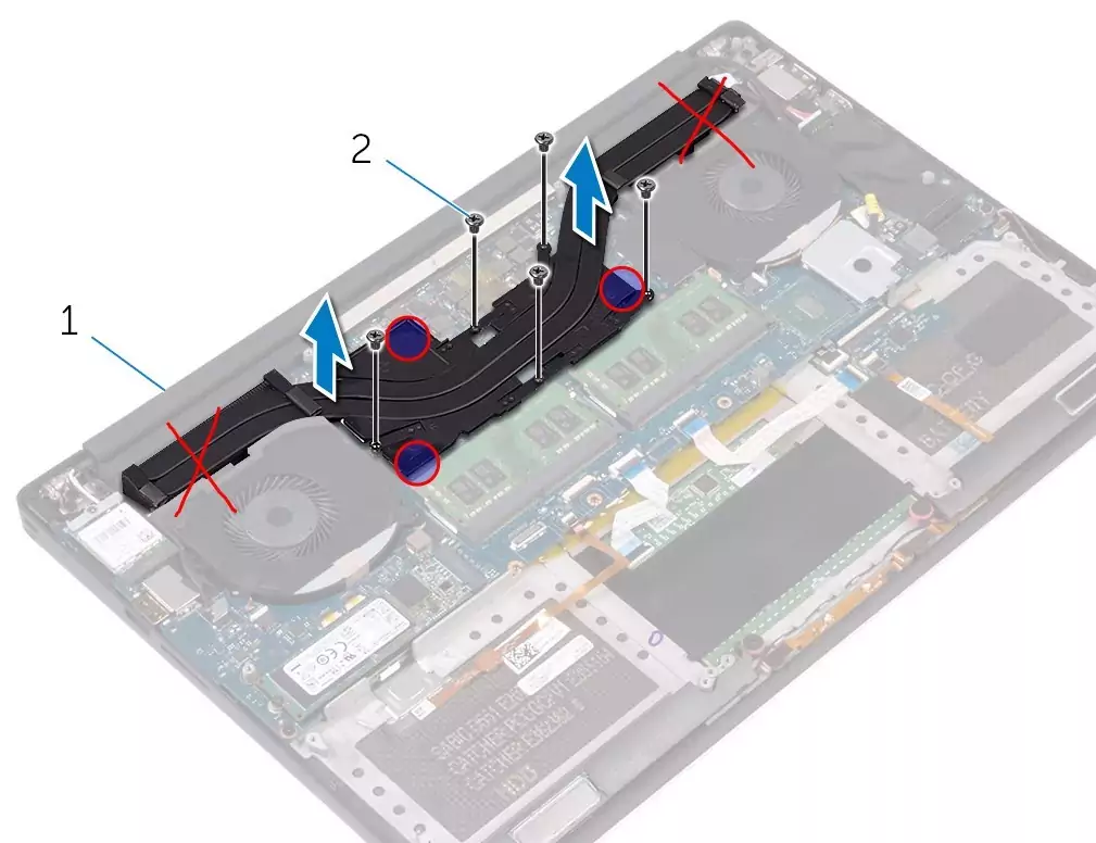 Grab the heatsink by the flat base near the paste